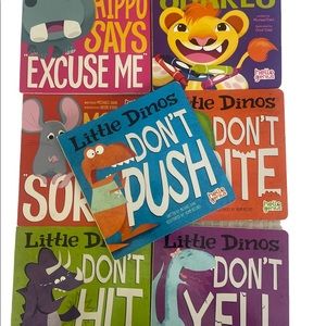 Dino Manner Books, Set Of 7, Great Condition